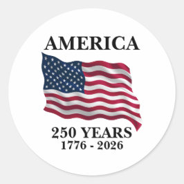 Amerika 250 Jahre Flagge Runder Aufkleber
