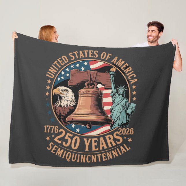 Amerika 250 Jahre Fleecedecke (Beispiel)