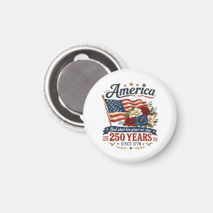 Amerika 250 Jahre Floral Flagge Magnet