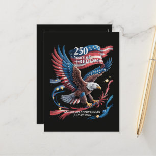 Amerika 250 Jahre Freiheit 1776-2026 Feiertagspostkarte