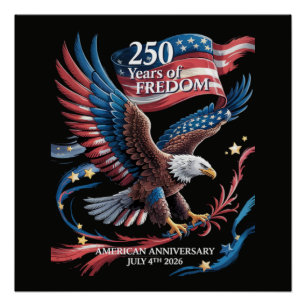 Amerika 250 Jahre Freiheit 1776-2026 Poster
