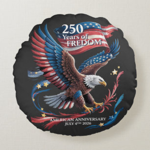 Amerika 250 Jahre Freiheit 1776-2026 Rundes Kissen