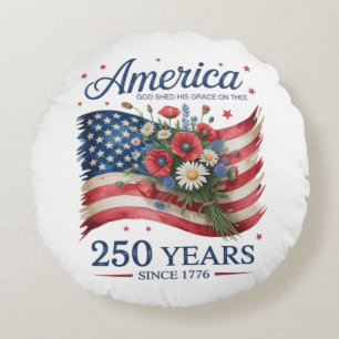Amerika 250 Jahre Freiheit 1776 2026 Rundes Kissen
