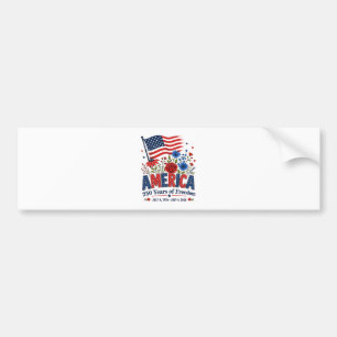 Amerika 250 Jahre Freiheits-Blumenflagge Autoaufkleber