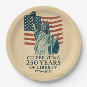 Amerika 250 Jahre Freiheits Patriotische Feier Pappteller