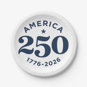 Amerika 250 Jahre Freiheitsfeier Minimal Pappteller