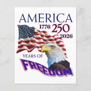 Amerika 250 Jahre Freiheitsflagge mit Weißkopfseea Flyer