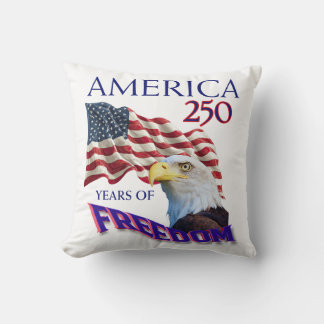Amerika 250 Jahre Freiheitsflagge mit Weißkopfseea Kissen