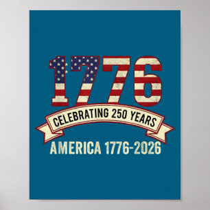 Amerika 250 Jahre Jubiläum 1776-2026 patriotisch Poster