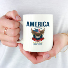 Amerika 250 Jahre | Land der Freien Patriotisch Kaffeetasse