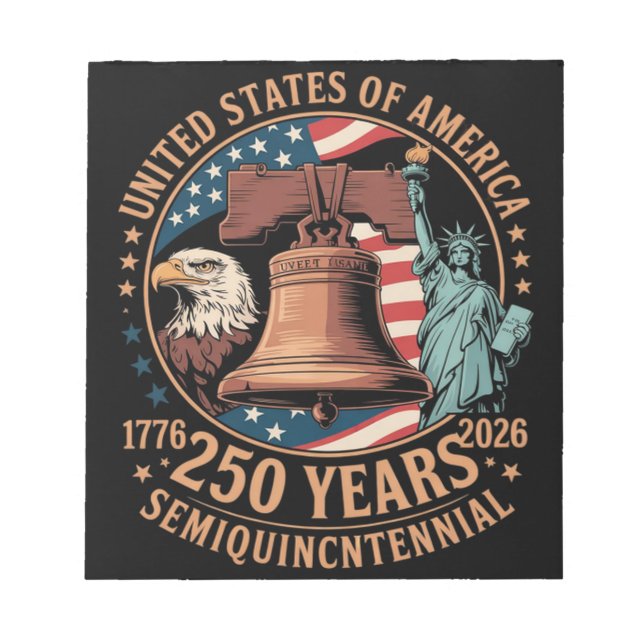 Amerika 250 Jahre Notizblock (Vorderseite)