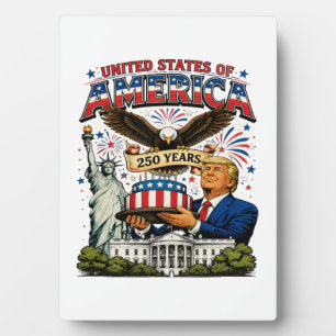 Amerika 250 Jahre Patriotische Adler-Feier Fotoplatte