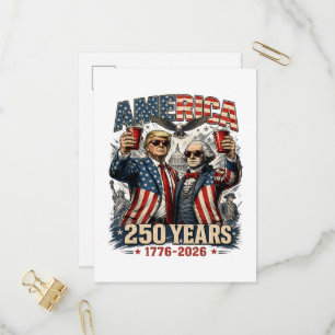 Amerika 250 Jahre patriotische Feier Einladungspostkarte