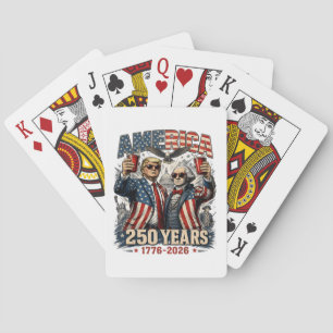 Amerika 250 Jahre patriotische Feier Spielkarten