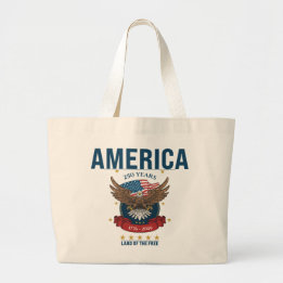 Amerika | 250 Jahre Patriotisches Jubiläum Adler  Jumbo Stoffbeutel
