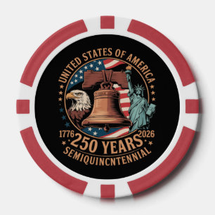 Amerika 250 Jahre Pokerchips
