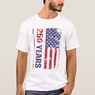 Amerika 250 Jahre Retro-Flagge 250. Jubiläum T-Shirt