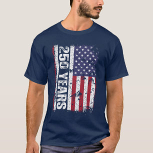Amerika 250 Jahre Retro-Flagge 250. Jubiläum T-Shirt