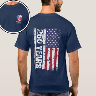 Amerika 250 Jahre Retro-Flagge 250. Jubiläum T-Shirt