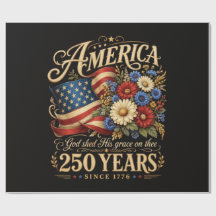 Amerika 250 Jahre seit 1776 Florales Patriotisches