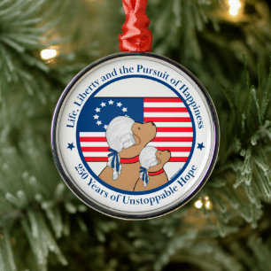 Amerika 250-Jahres-Jubiläum Gründerväter Ornament Aus Metall