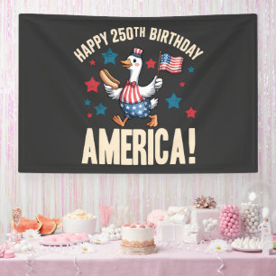 Amerika 250. Jahrestag Dummer Patriotischer Gans Banner