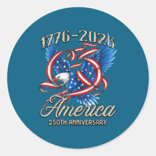 Amerika 250. Jubiläum 1776 2026 Runder Aufkleber