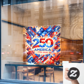 Amerika 250. Jubiläum 1776–2026 USA Patriotisch Fensteraufkleber