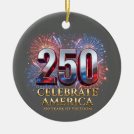 Amerika 250. Jubiläum, 1776 Semiquincentennial Keramik Ornament