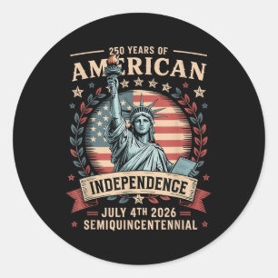 Amerika 250. Jubiläum 250 Jahre Amerika Runder Aufkleber