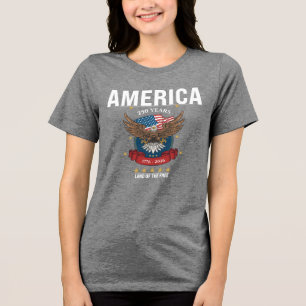 Amerika   250. Jubiläum Adler Rot Weiß Blau Tri-Blend Shirt
