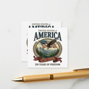 Amerika 250. Jubiläum Begleitkarte