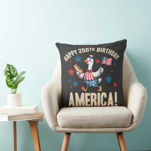 Amerika 250. Jubiläum Dummer Patriotischer Gans Kissen