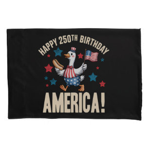 Amerika 250. Jubiläum Dummer Patriotischer Gans Kissenbezug
