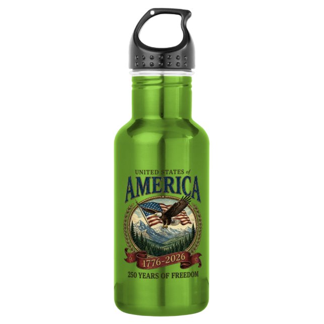 Amerika 250. Jubiläum Edelstahlflasche (Vorderseite)