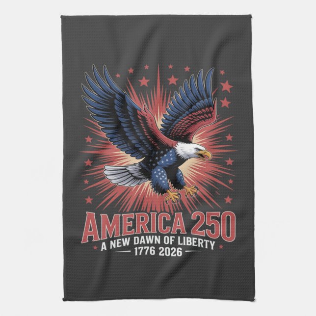 Amerika 250. Jubiläum Geschirrtuch (Vertikal)