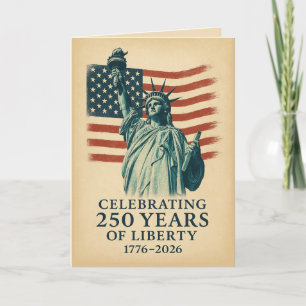 Amerika 250. Jubiläum Liberty-Einladung Karte
