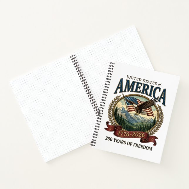 Amerika 250. Jubiläum Notizbuch (Innenseite)
