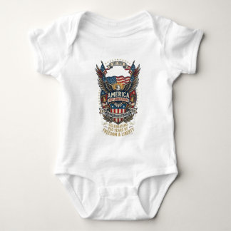 Amerika 250. Jubiläum Patriotisch 1776 Freiheit Baby Strampler