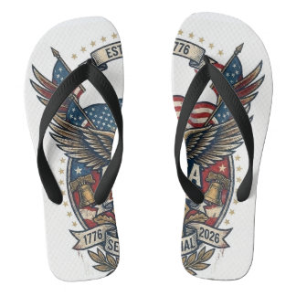 Amerika 250. Jubiläum Patriotisch 1776 Freiheit Flip Flops