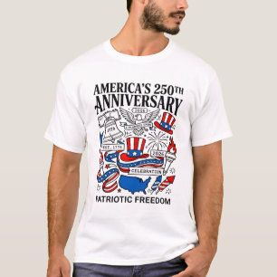 Amerika 250. Jubiläum Patriotische Freiheit 2026 T-Shirt