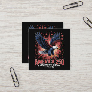 Amerika 250. Jubiläum Quadratische Visitenkarte