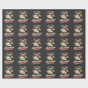 Amerika 250. Jubiläum USA Adler Vogel 1776 2026 Geschenkpapier