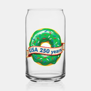 Amerika 250. Jubiläum USA mit süßem Donut Dosenglas
