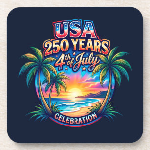 Amerika 250. Jubiläum USA Palm Beach Getränkeuntersetzer