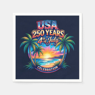 Amerika 250. Jubiläum USA Palm Beach Serviette
