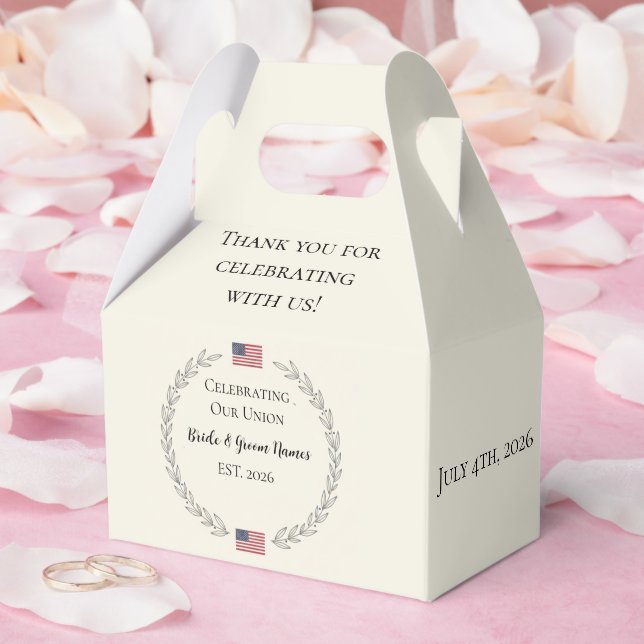 Amerika 250. Jubiläums-Hochzeit  | Individuelle Na Geschenkschachtel (Hochzeit)