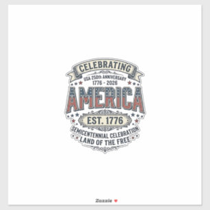 Amerika 250. Jubiläums Vintage Patriotisches Shirt Aufkleber