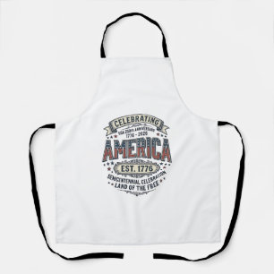 Amerika 250. Jubiläums Vintage Patriotisches T-Shi Schürze