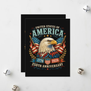 Amerika 250. Jubiläumsfeier Adler Feiertagskarte